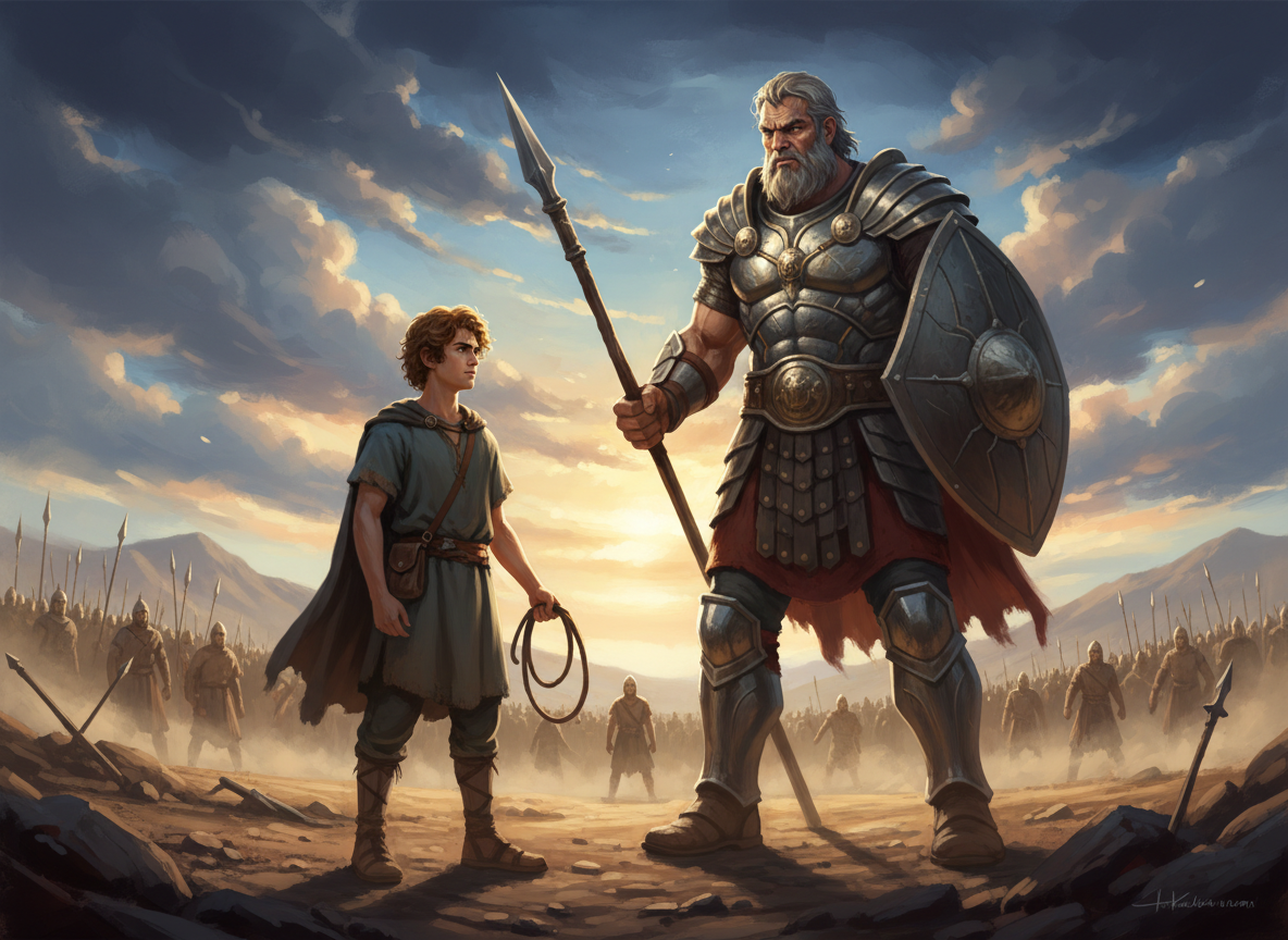 David face à Goliath — illustration